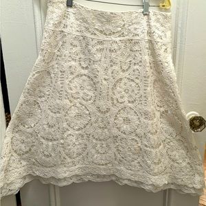 Lace midi skirt